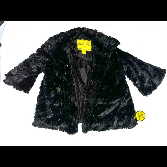 Peace of Cake Big Girls (4+) Size XL 12-14 black sequin jacket - Picture 1 of 1